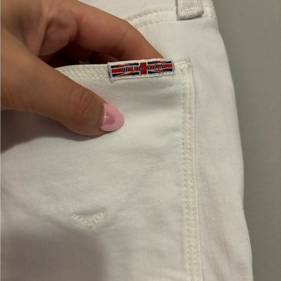 Hudson Mid Rise Natalie Ankle Jeans in White Size 4 NWT - Picture 5 of 6